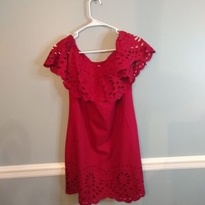 Red short dress h&m medium like new